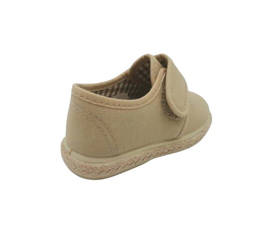 -Alpargata cierre velcro piso cáñamo – Camel Suave - Imagen 2